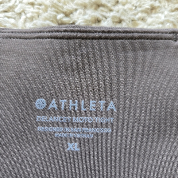 Athleta Delancey Moto Tights Womens XL Taupe - Picture 3 of 11